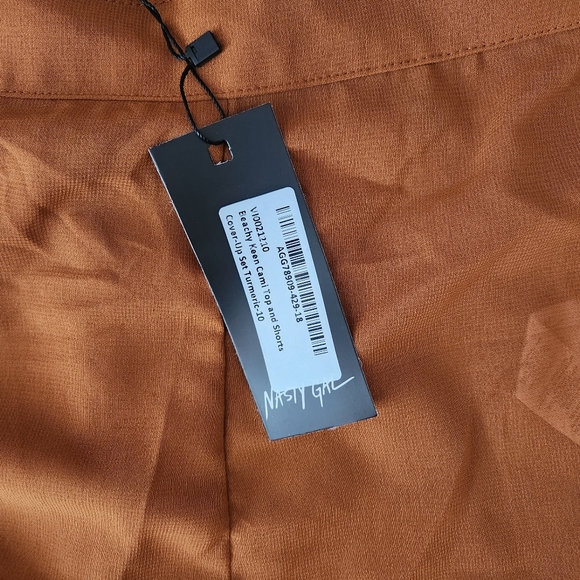 🌸3/$30 NWT Beach cover-up set in cognac Brown - nasty gal size 6 - Picture 4 of 7